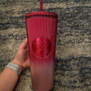 Starbucks Metallic Red Gradient Tumbler